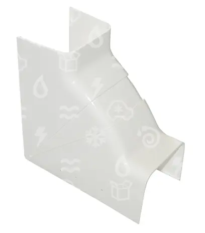 kryt vnitřního rohu, 80° - 105°,   80x60 mm, sněhově bílá